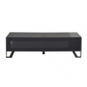 Buffet TV avec lumières LED noir chêne 160x35x40 cm en bois d ingénierie