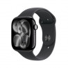 Apple Watch Series 11 GPS 46mm Boitier en Aluminium Noir de Jais  avec Bracelet Sport Noir S/M