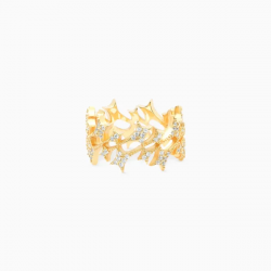 Iced Monogram ring