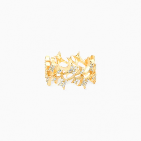 Iced Monogram ring